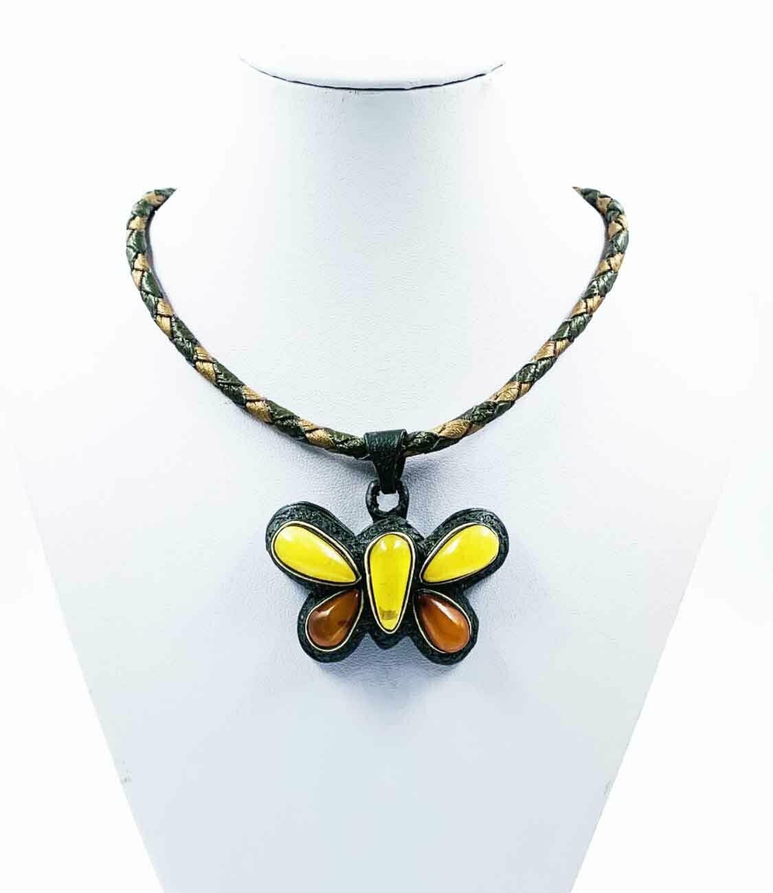 Amber Pendant - Natural Baltic Amber Jewelry For Ladies - Amber Neckla