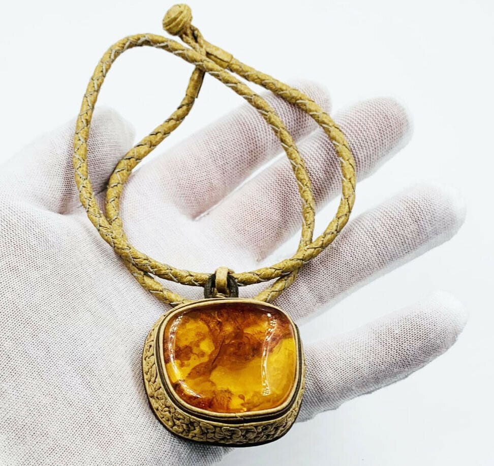 Amber Pendant Necklace - Baltic Amber Necklace For Women