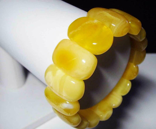 Amber bracelet Natural Baltic Amber stones bracelet for women Butterscotch amber
