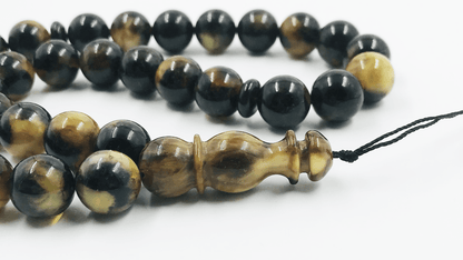 Islamic 33 Prayer beads Natural Baltic Amber Muslim Rosary Misbaha pressed