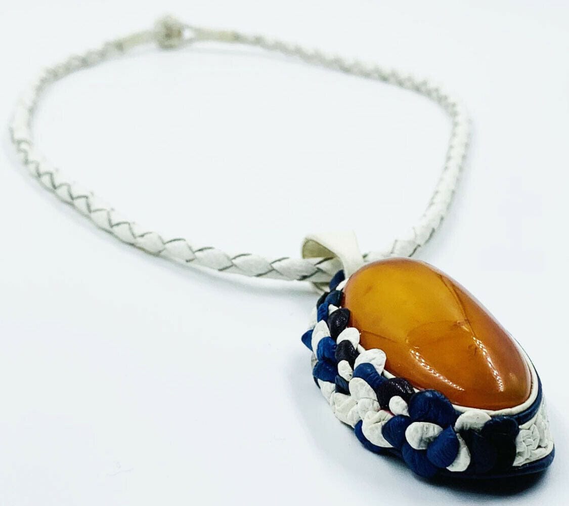 Natural amber necklace - amber pendant