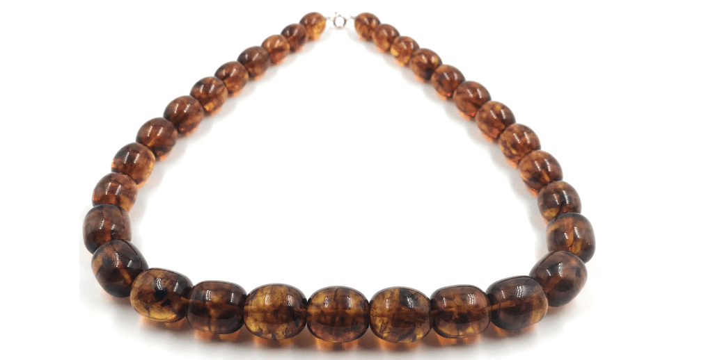Amber Necklace Large Amber Beads Natural Baltic Amber Jewelry Pressed
