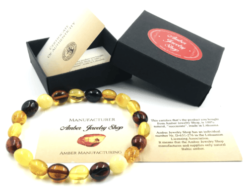 Natural Baltic Amber Bracelet Amber beads bracelet for adults Genuine Amber Jewelry