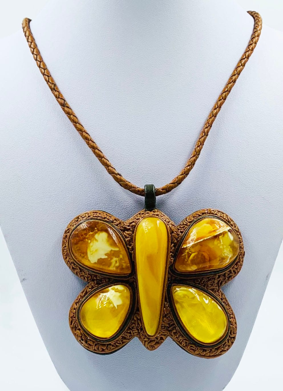 Large Natural Baltic Amber Pendant - Amber Necklace for women