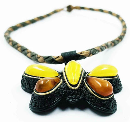 Amber Pendant - Natural Baltic Amber Jewelry For Ladies - Amber Neckla
