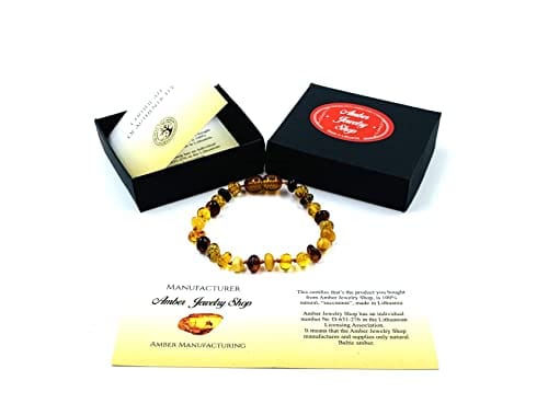 Natural Baltic Amber teething bracelet 13cm-14cm