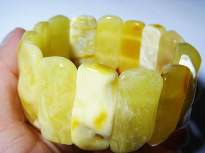 Royal Amber Bracelet Massive Genuine Amber Bracelet One stone bracelet 42.43g