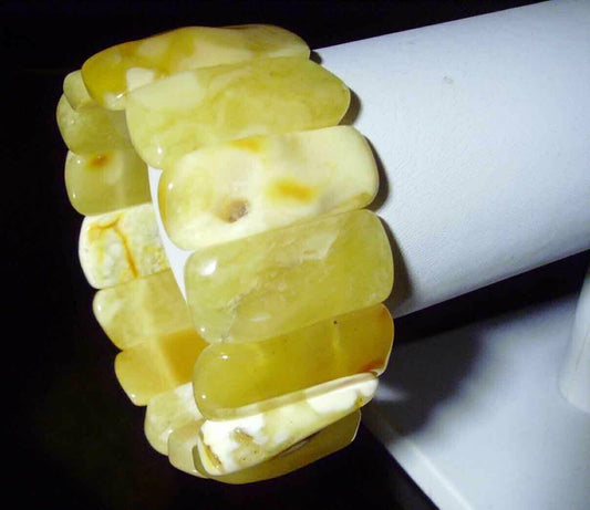 Royal Amber Bracelet Massive Genuine Amber Bracelet One stone bracelet 42.43g