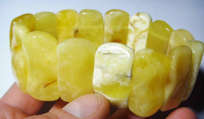 Royal Amber Bracelet Massive Genuine Amber Bracelet One stone bracelet 42.43g
