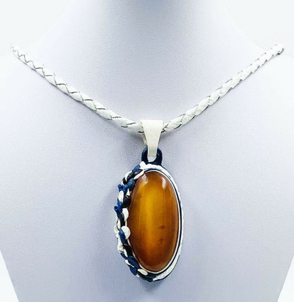 Natural amber necklace - amber pendant