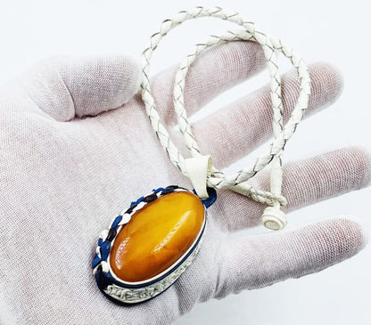 Natural amber necklace - amber pendant
