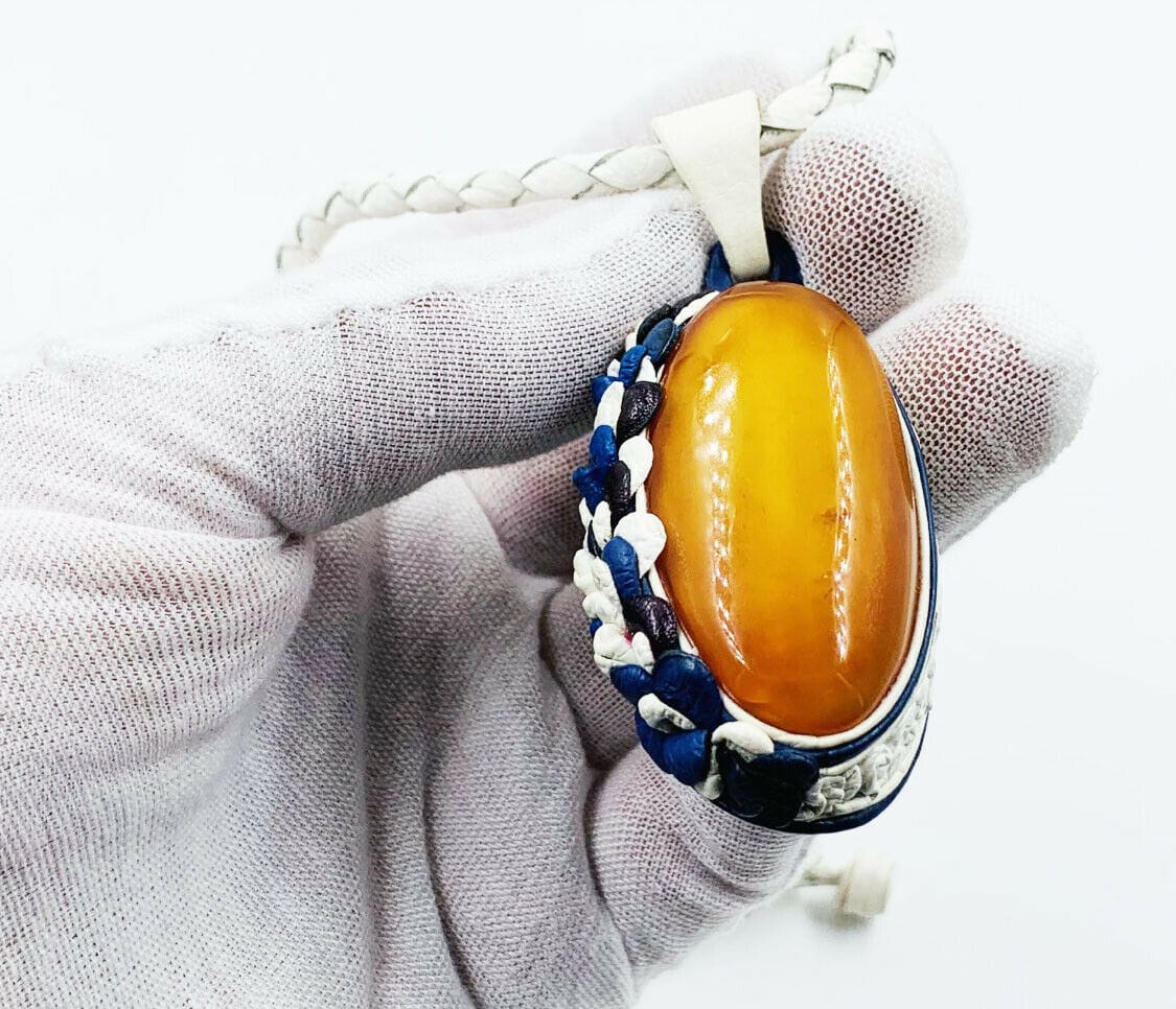 Natural amber necklace - amber pendant