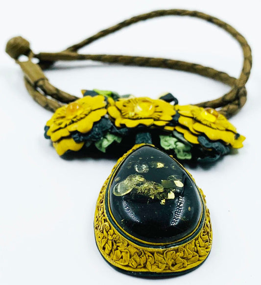 Antique Baltic Amber Gemstone Pendant Vintage Jewelry Luxury Rare Amber pendant