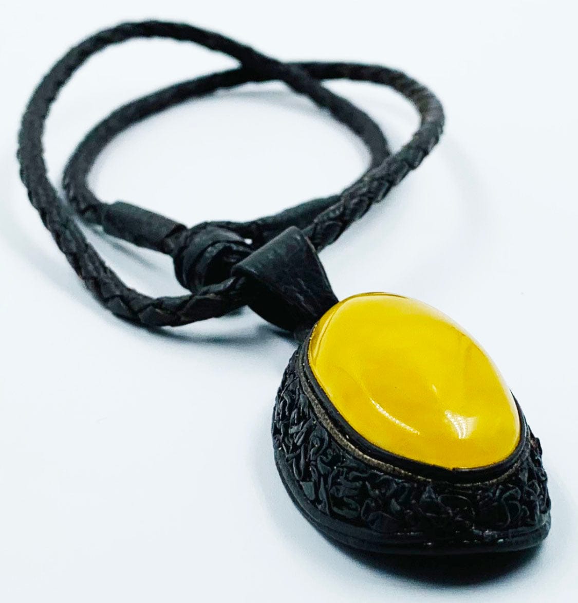 Natural Baltic Amber Gemstone Pendant Vintage Jewellery Necklace Anniversary 16gr