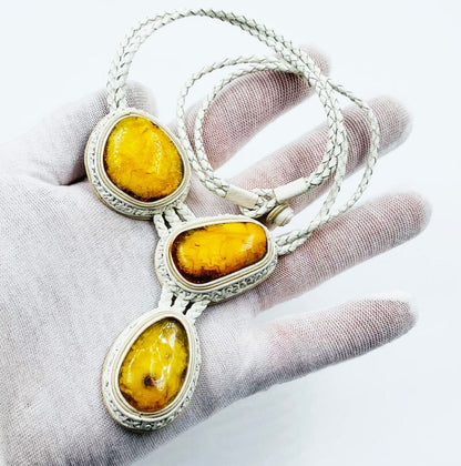 Collier Amber Necklace Genuine Old Baltic Amber Necklace for women Butterscotch