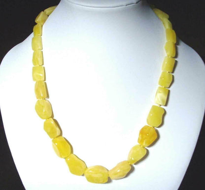 Luxury Baltic Amber Necklace For Women | Large Amber Bead Necklace | Fancy Women Necklace | Massive Necklace | Bernsteinkette Für Frau 43gr.