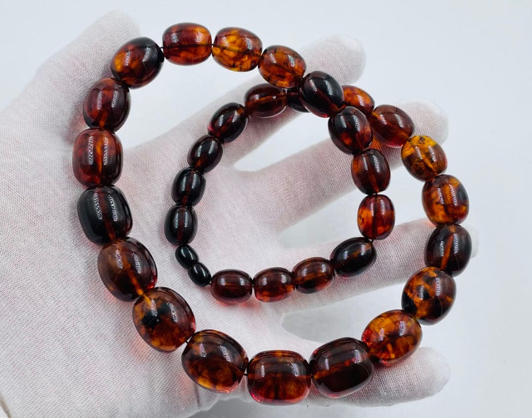 Baltic Amber Necklace - Natural Amber Beads Necklace pressed