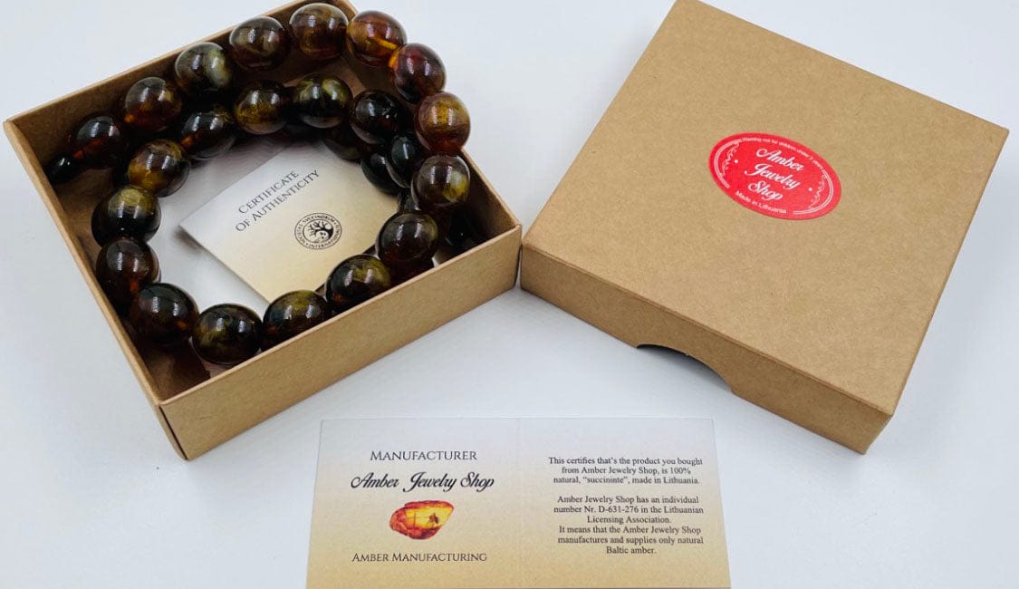 Baltic Amber Necklace-Natural Amber Beads Necklace pressed