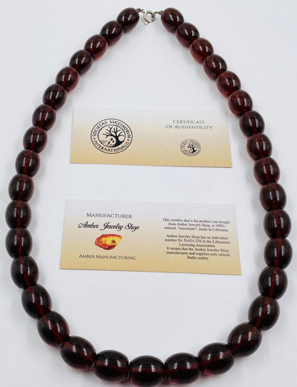 Natural Baltic Amber Necklace - Amber Jewelry pressed