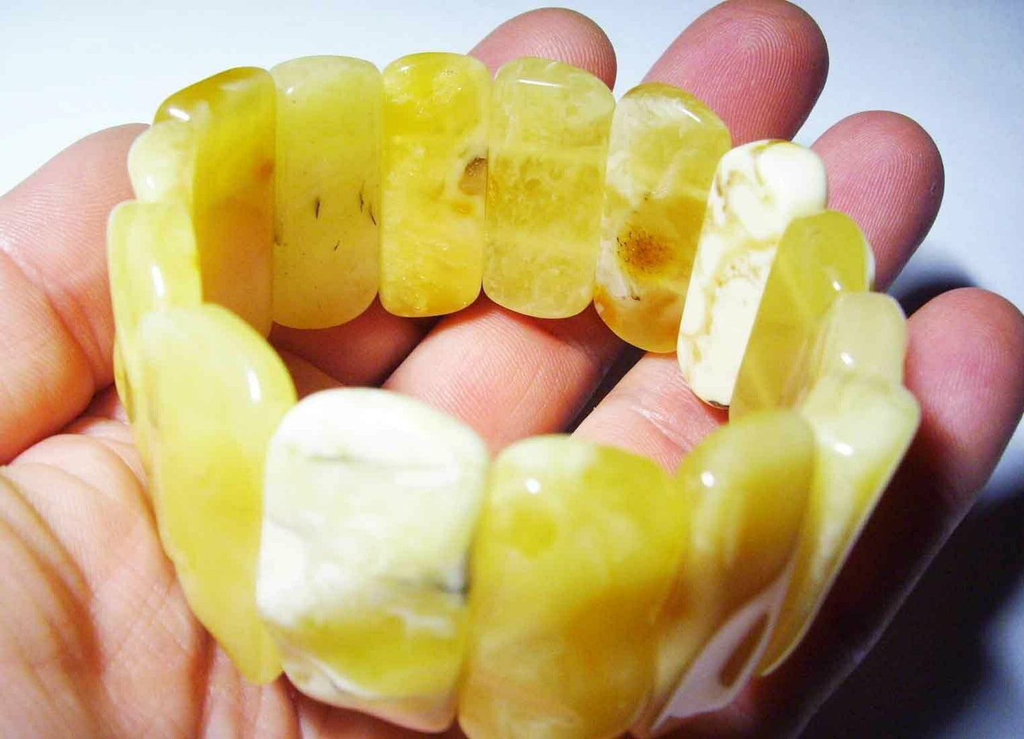 Royal Amber Bracelet Massive Genuine Amber Bracelet One stone bracelet 42.43g
