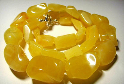 Luxury Baltic Amber Necklace For Women | Large Amber Bead Necklace | Fancy Women Necklace | Massive Necklace | Bernsteinkette Für Frau 43gr.